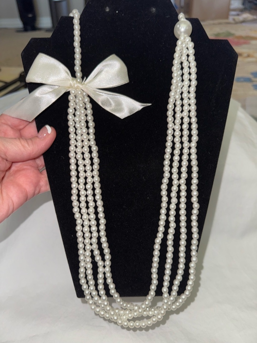 Classic Ivory Pearl Multi-Strand Necklace